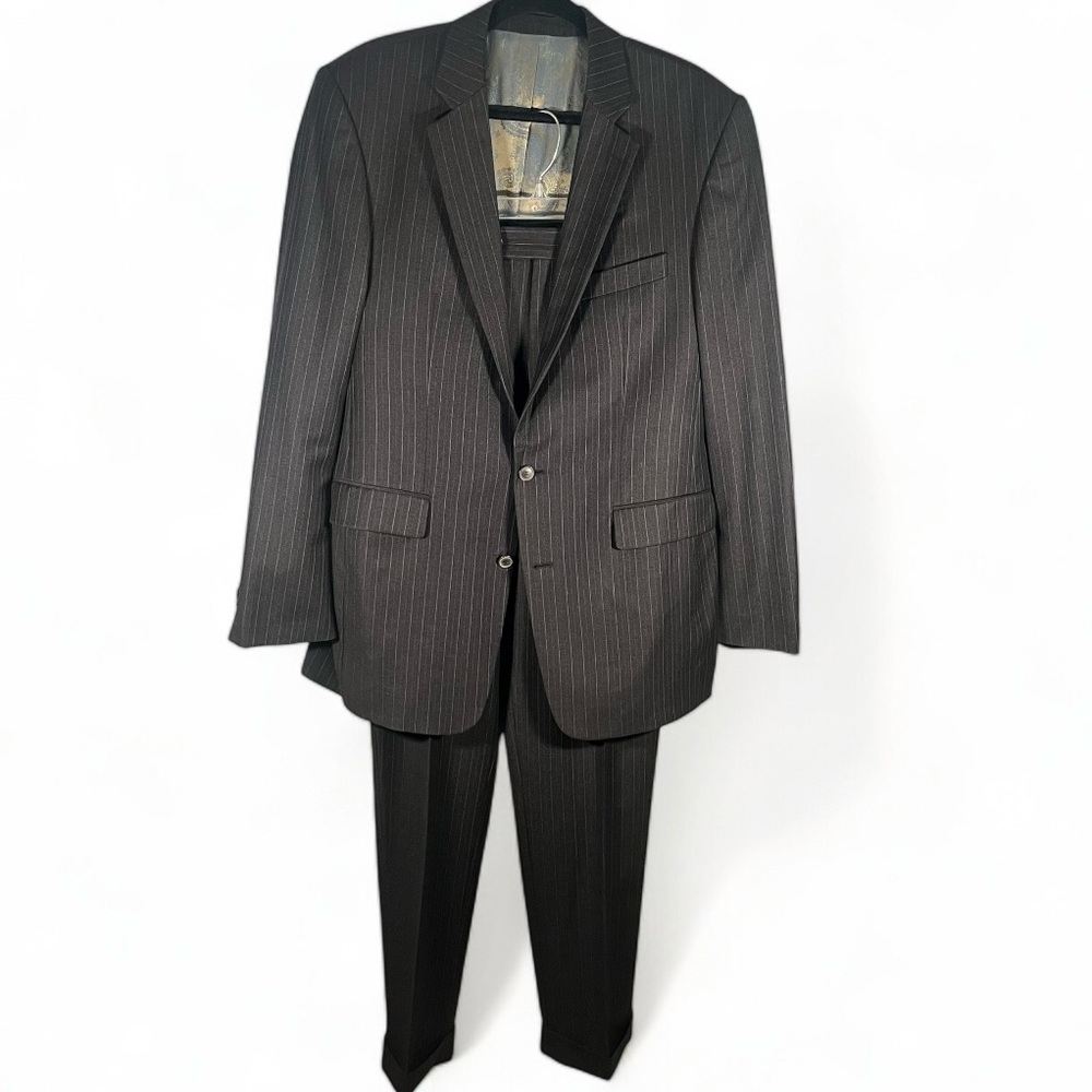 Loro Piana Zelander Wool Men's Gray Suit Size L, Measurements In Description